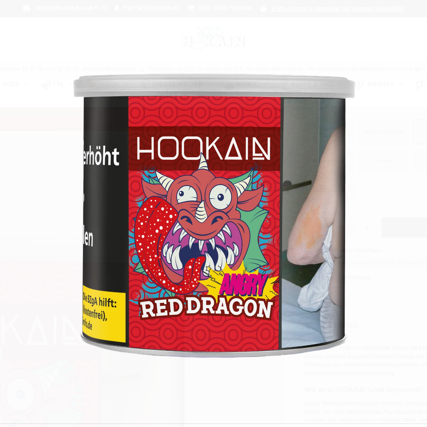 Angry Red Dragon | Hookain