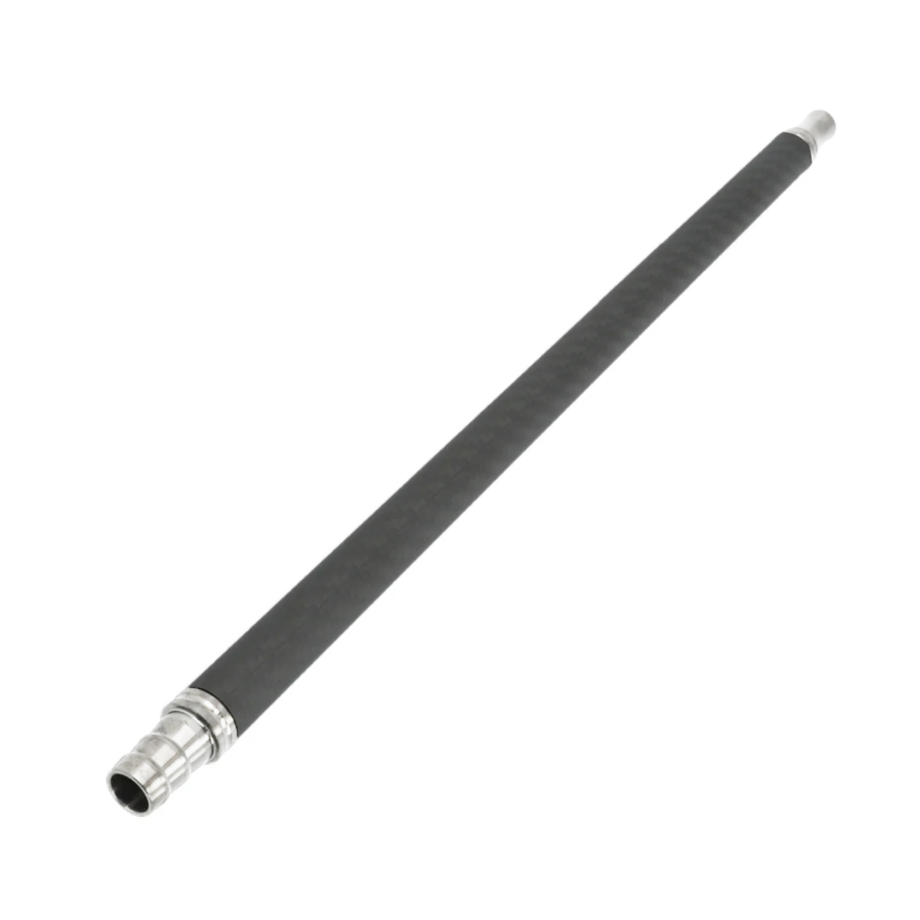 Matt Carbon Mundstück Edelstahl V2A Silber